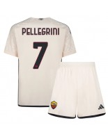 AS Roma Lorenzo Pellegrini #7 Vieraspaita Lasten 2023-24 Lyhythihainen (+ shortsit)
